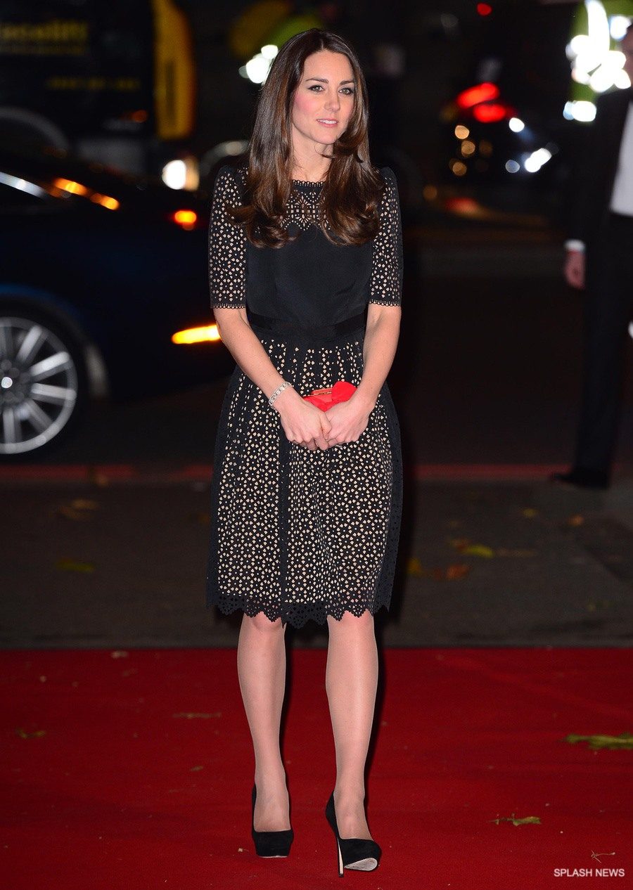 Kate in a green lace gown by Temperley London for the 2017