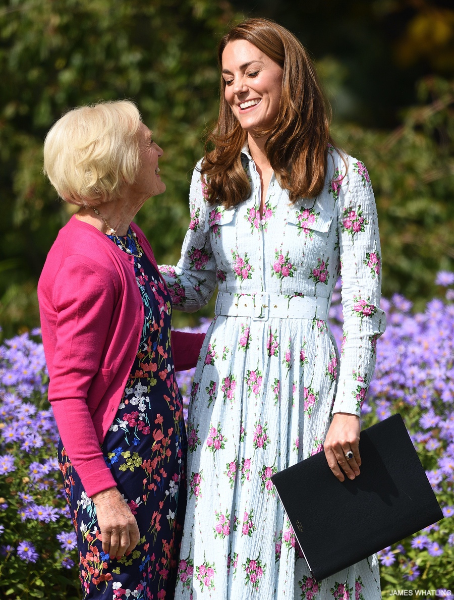 The Duchess of Cambridge, Kate Middleton with Mary Berry at RHS Wisley