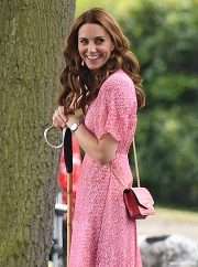 L K Bennett Madison Dress In Purple Silk Worn By Kate Middleton