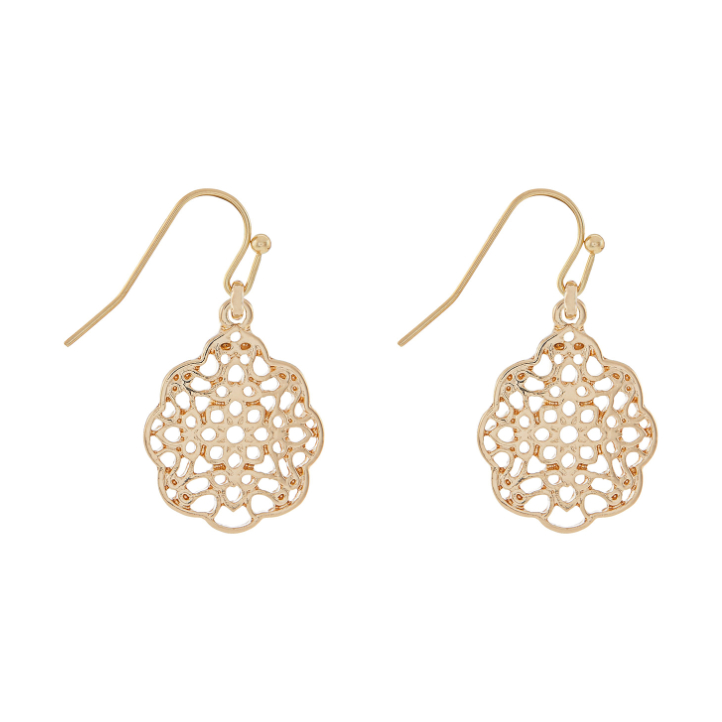 Accessorize Simple Filigree Short Drop Earrings