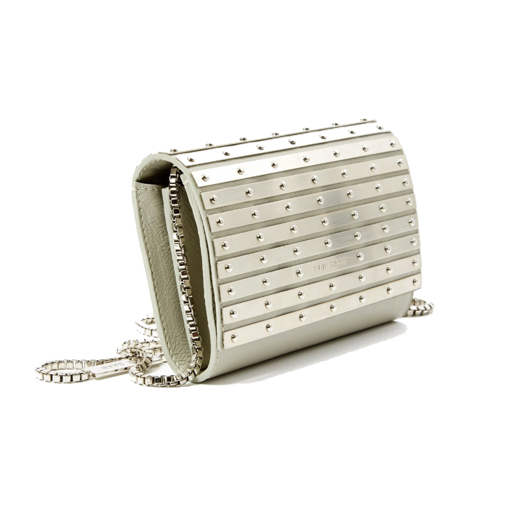 Silver Elie Saab clutch bag