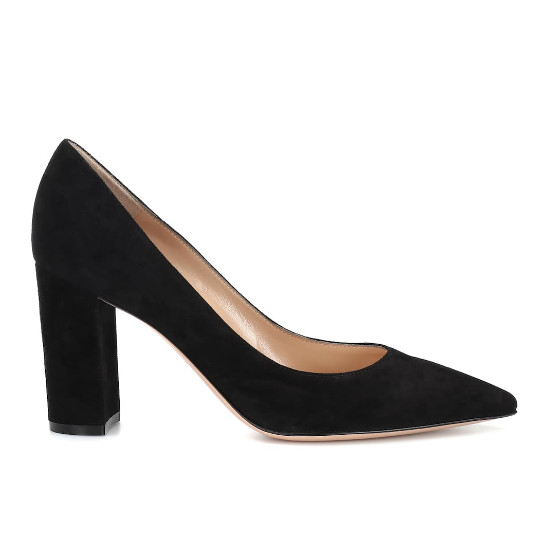 Kate Middleton's Tod's Suede Block Heel Pumps in Black