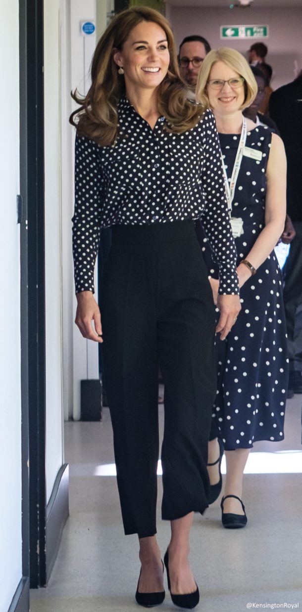 Polka Dot Pants by ZARA High Waisted Pants Black and off White