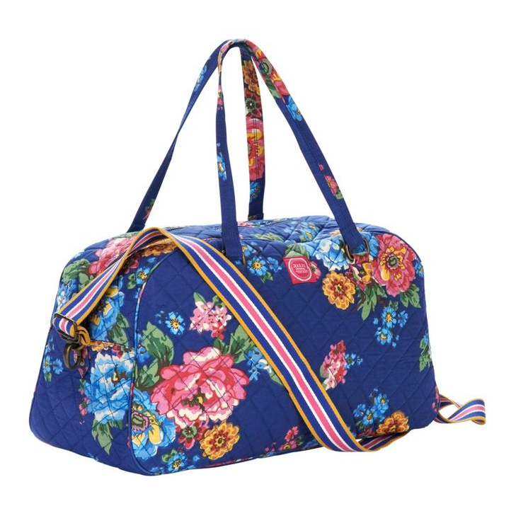 The Joules Overnight bag in blue posy.  Prince William carried the holdall for his wife to board a plane in 2015.