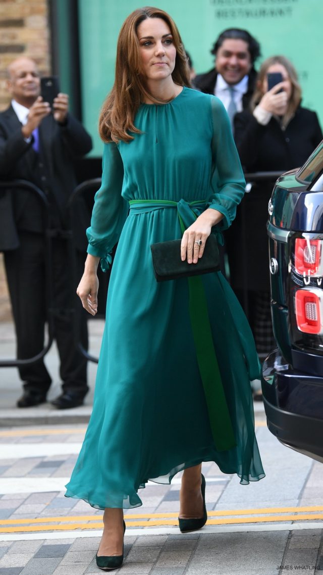 Kate Middleon's teal & green ARoss Girl x Soler 'Amanda' dress