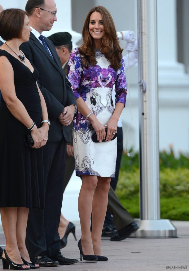 Kate Middleton wearing Prada clothing, shoes and handbags
