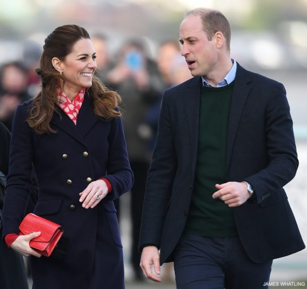 Kate in Zara & Hobbs for visit to South Wales