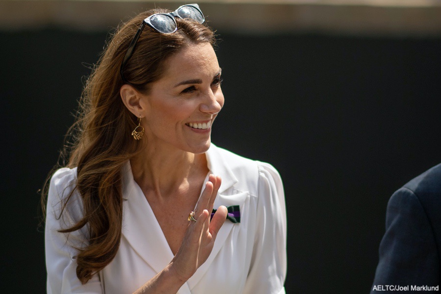 Kate loves crisp whites and sunnies at Wimbledon
