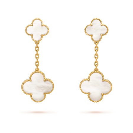 Kate Middleton's Van Cleef & Arpells Magic Alhambra earrings in Mother ...