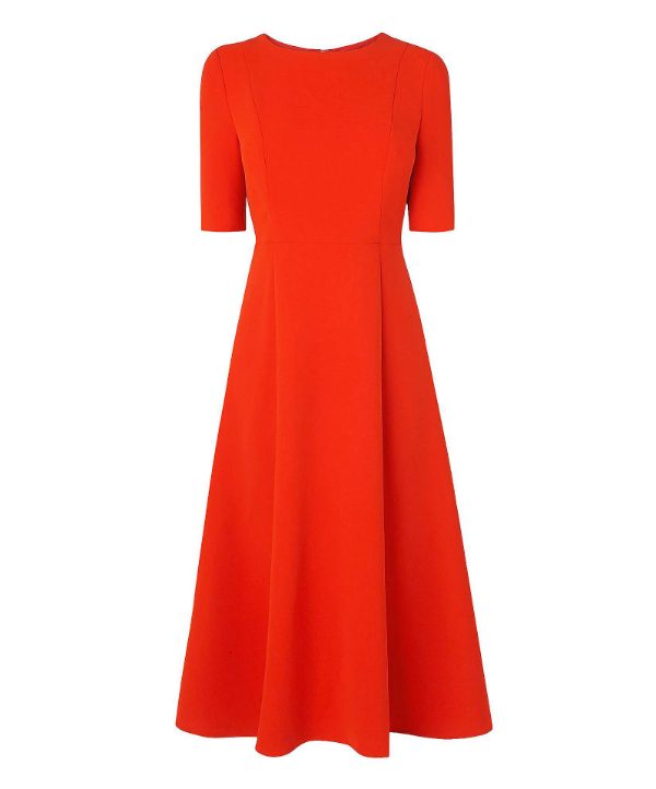 plain red frock