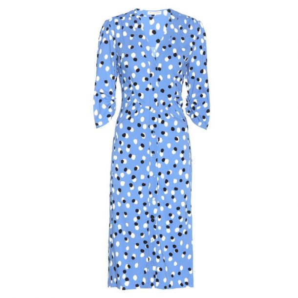 Blue dress white spots best sale