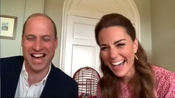 William and Kate play bingo with care home residents