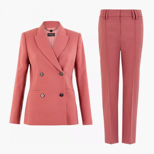 Kate Middleton wearing a pink suit by Marks &amp; Spencer (Autograph)