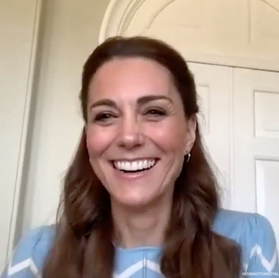 Kate in Tabitha Webb and Boden for video chats ahead of Maternal Mental Health Week