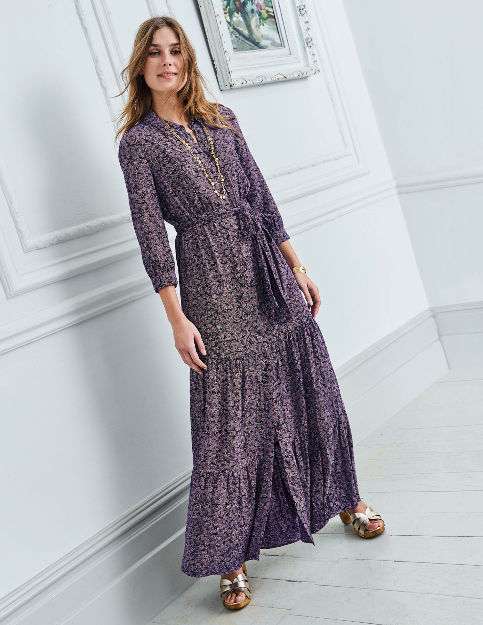 boden viola maxi shirt dress