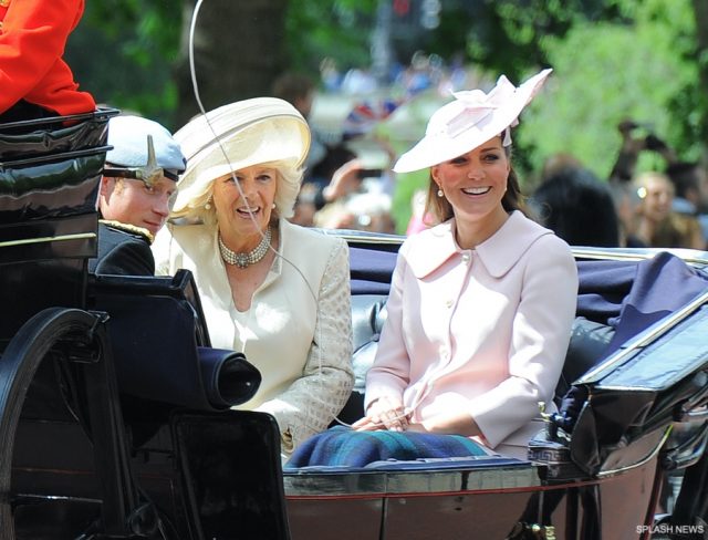 Kate Middleton in light pink McQueen coat for Trooping the Colour 2013