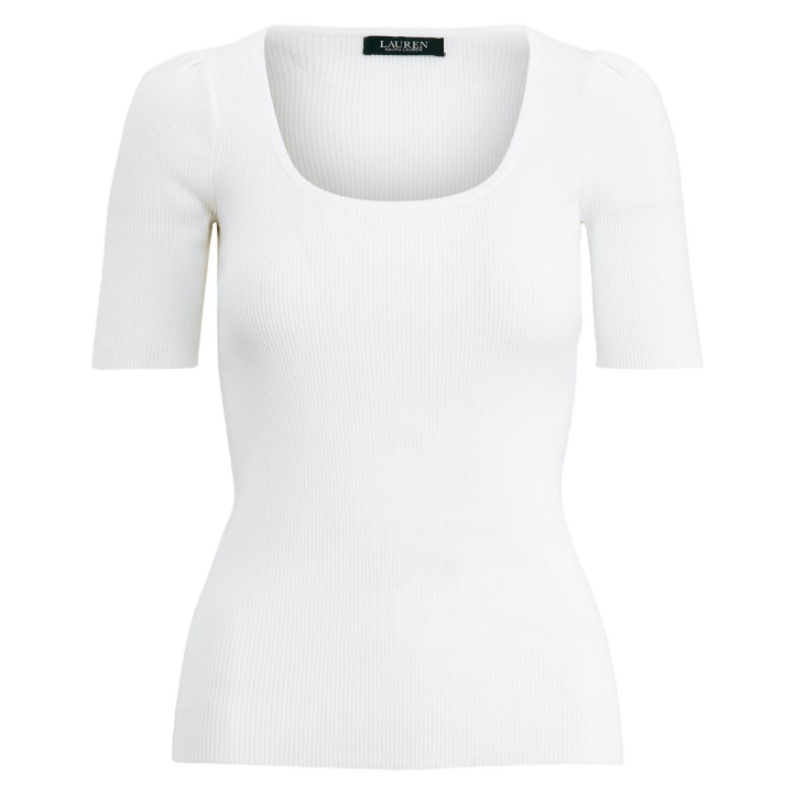 Kate Middleton's Ralph Lauren square neck white ribbed top