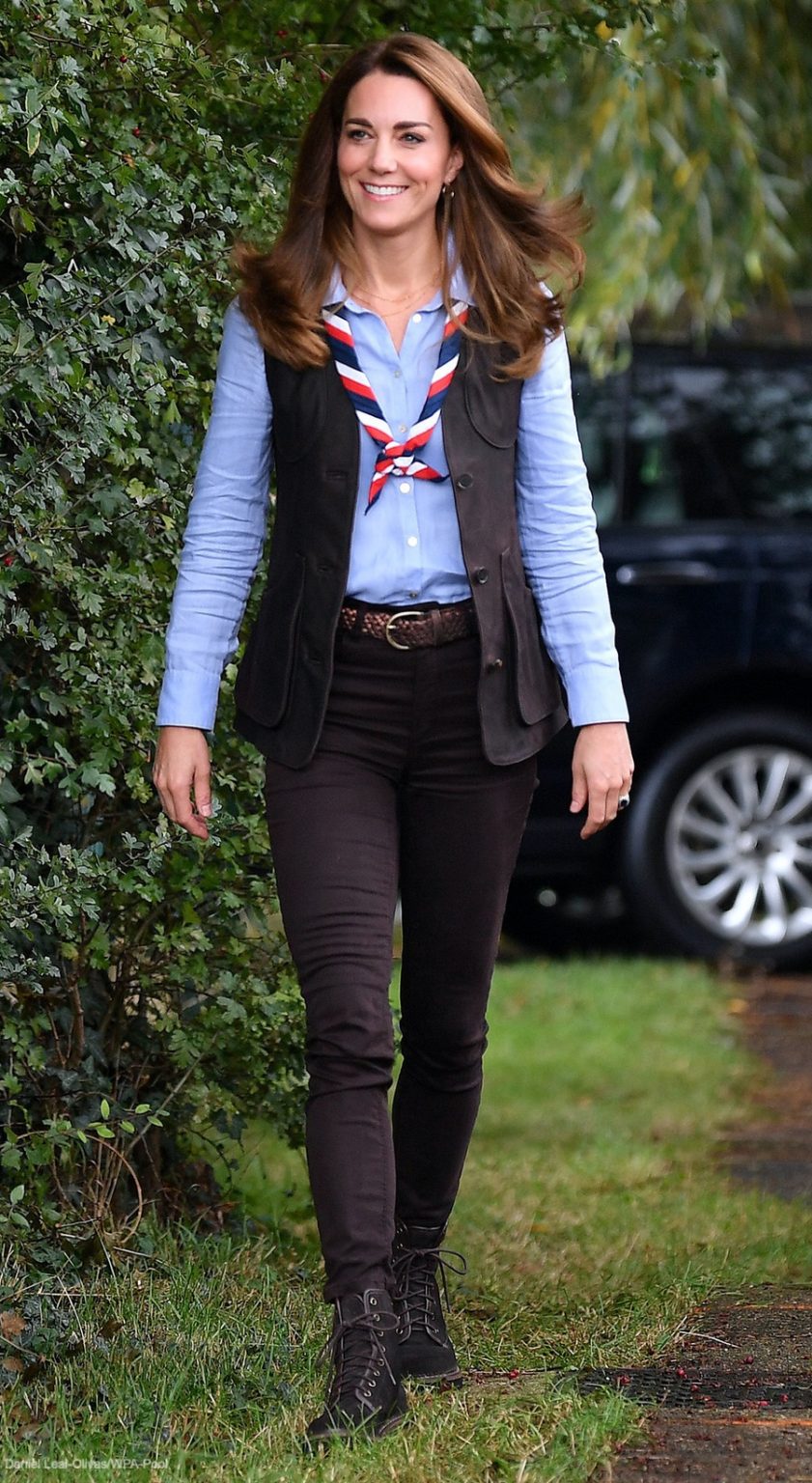 Kate Middleton in Outdoorsy Outfit for Visit with The Scouts