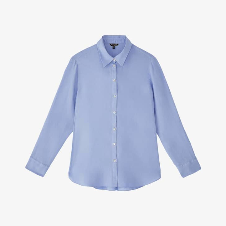NWT. Massimo Dutti Light Blue 100% Linen Shirt. Size M. - www ...