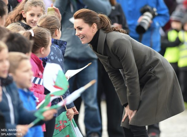 Kate in Reiss for visit to North Wales