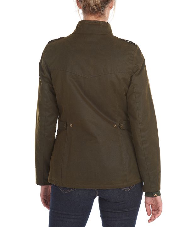 Kate Middleton's Barbour jacket Defence Wax Coat in Olive Green