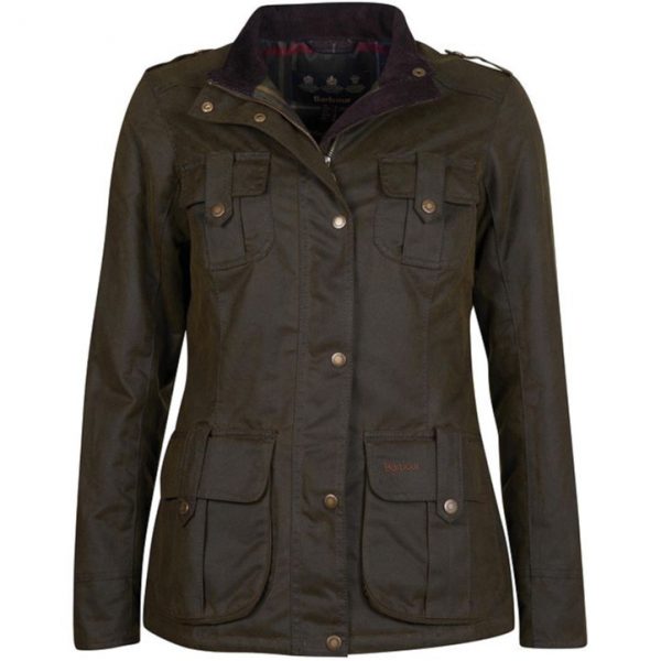 Kate Middleton's Barbour jacket Defence Wax Coat in Olive Green
