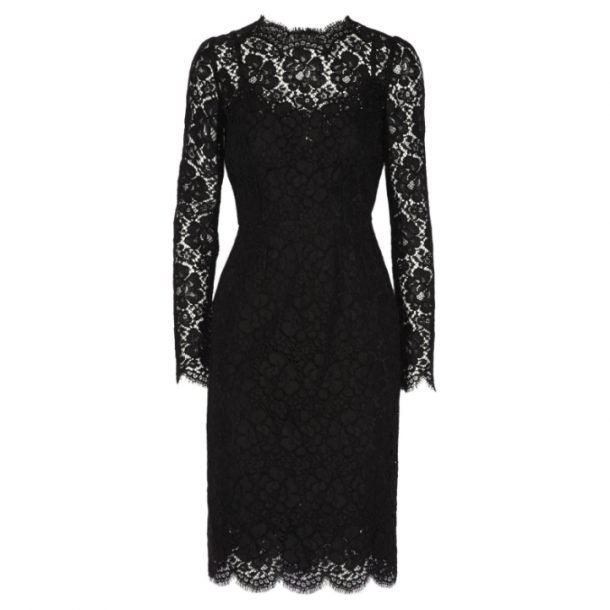 Black and white clearance lace dress with sleeves