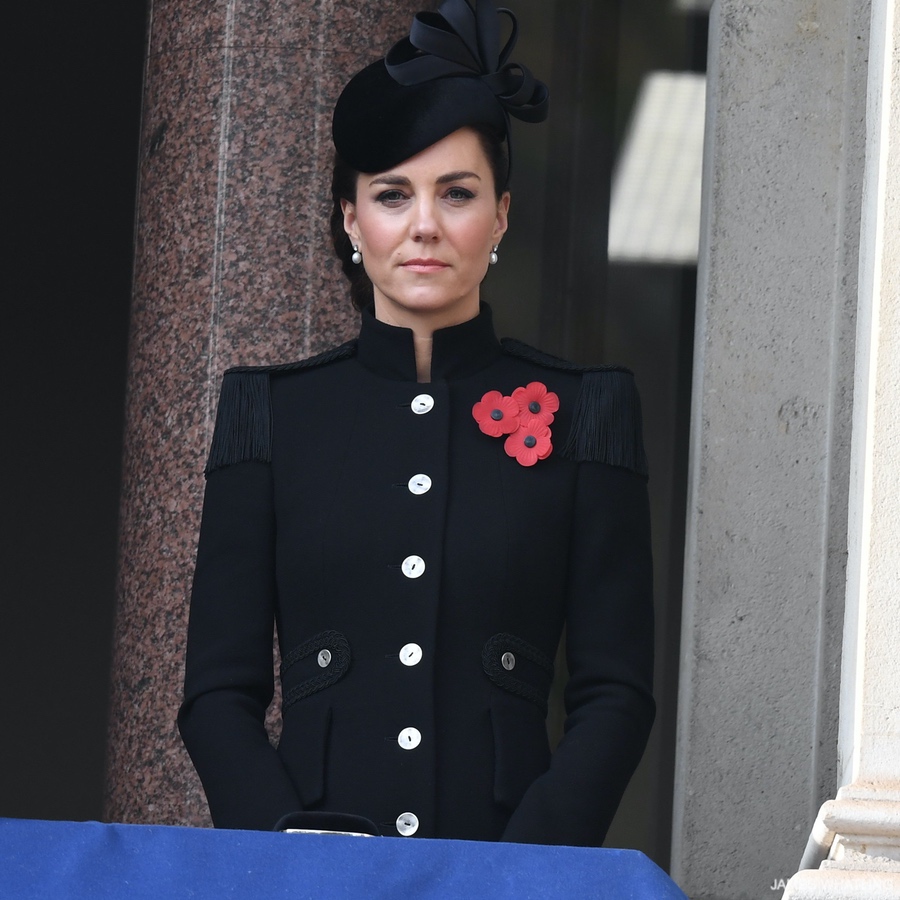 Kate in Catherine Walker for 2020’s ‘socially distanced’ National Service of Remembrance