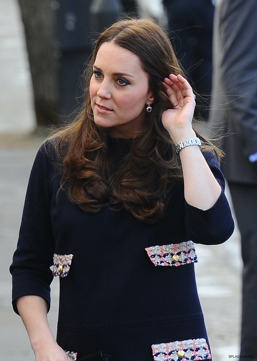 Kate wears Madderson dress to officially name The Clore Art Room today in London