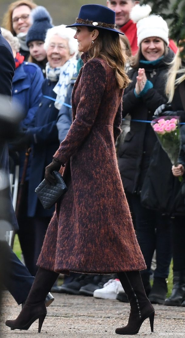 Kate Middleton's Roksanda Women’s Brown Denton Wool-Blend Coat