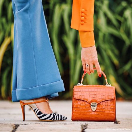 Aspinal's Mini Mayfair bag in Orange