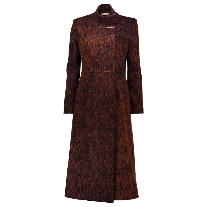 Roksanda Women’s Brown Denton Wool-Blend Coat