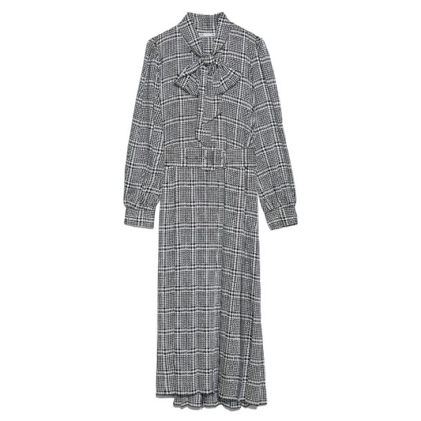 Zara checked outlet dress with belt