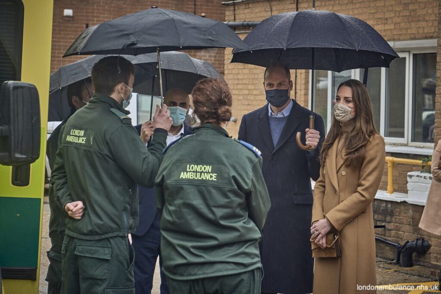 Kate in tan for visit to Newham Ambulance Station