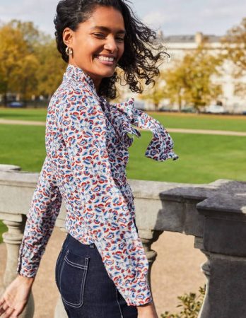 Kate in pink Boden blouse for International Women's Day