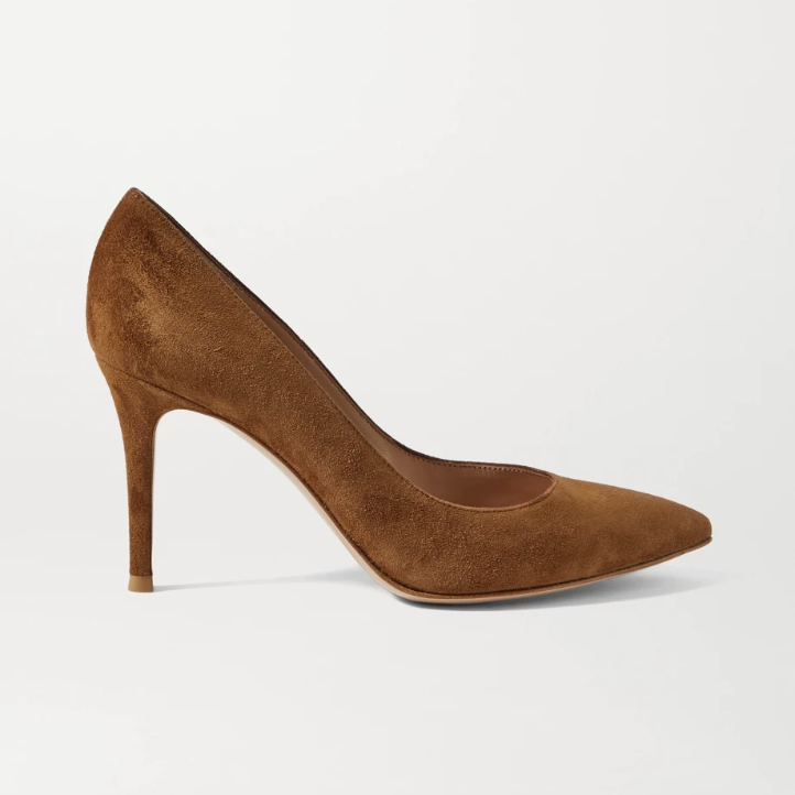 Gianvito Rossi ‘Gianvito 85’ pumps in texas brown suede