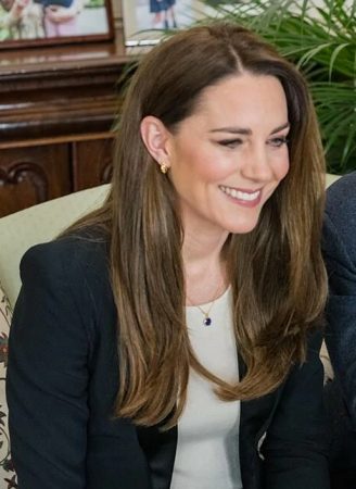 Kate Middleton Alexander McQueen Leaf Tuxedo Jacket in Black
