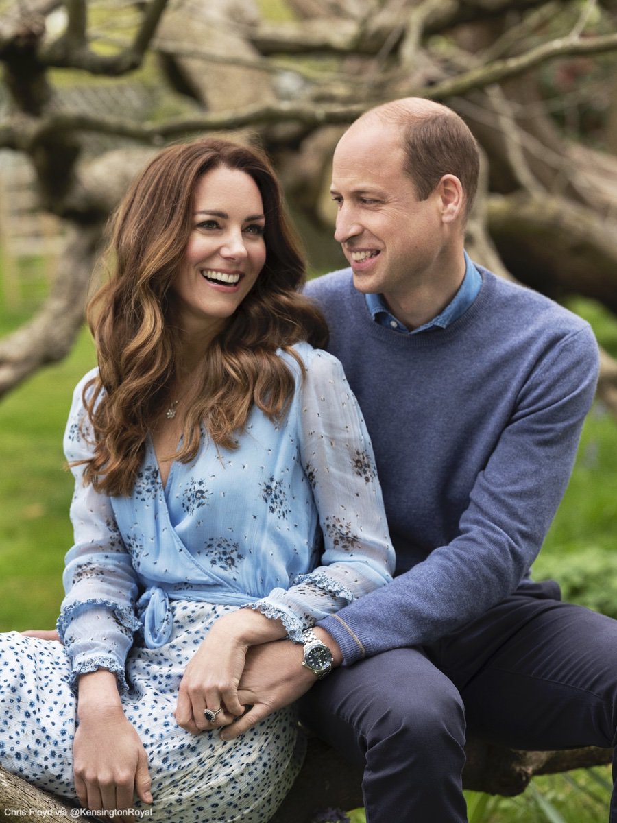 Kate Middleton's Anniversary Photo Dress: Ghost Avery in Blue Floral