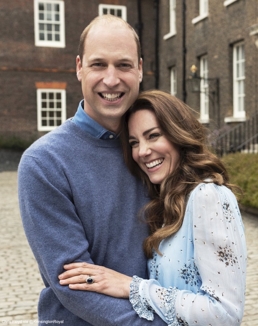 Kate Middleton's Anniversary Photo Dress: Ghost Avery in Blue Floral