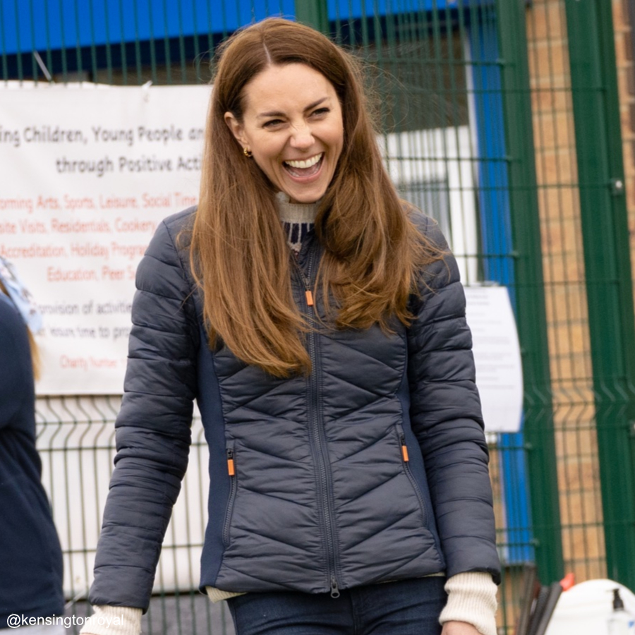 Kate middleton blue puffer jacket sale