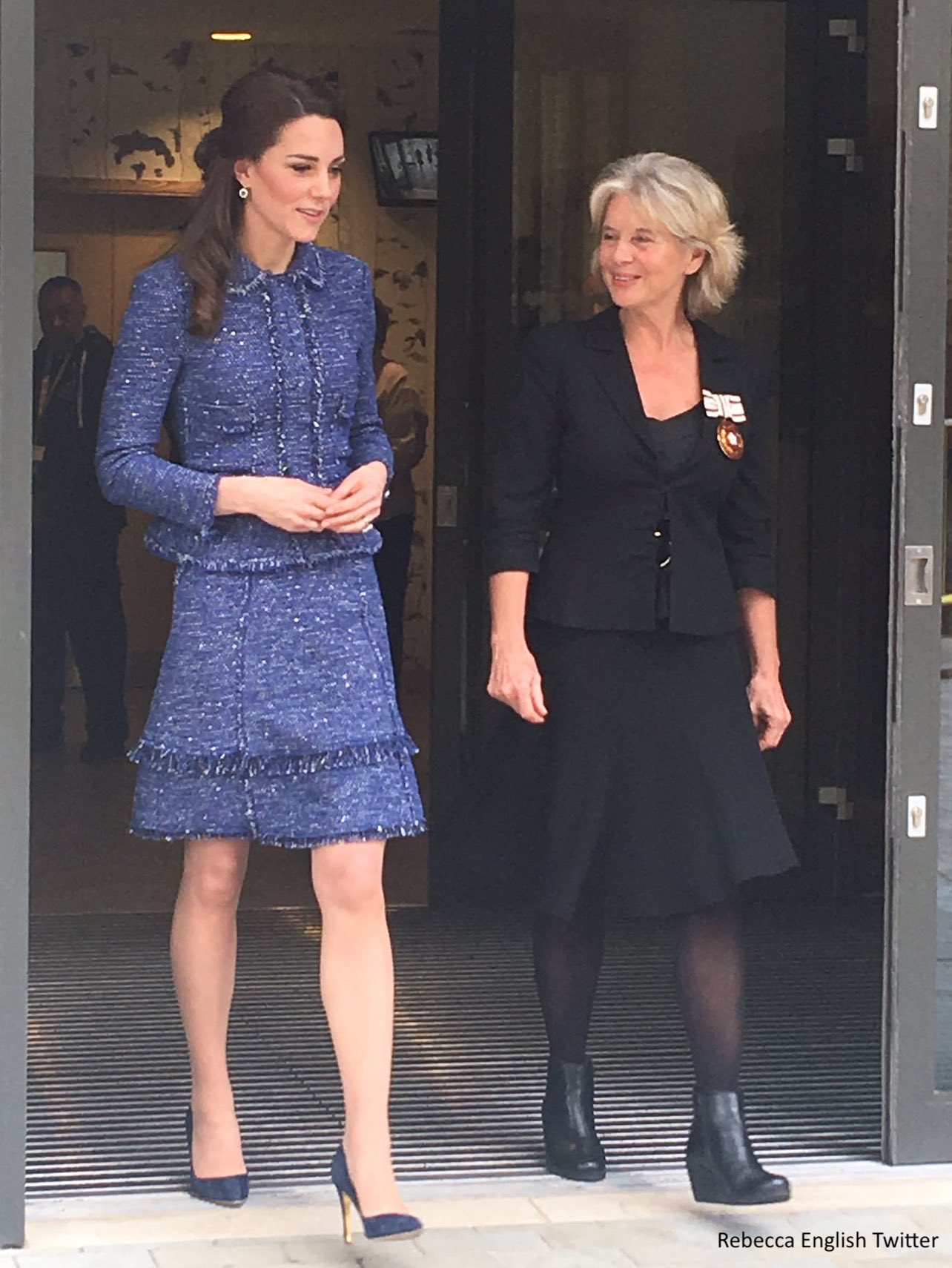 Kate Middleton's Rebecca Taylor Sparkle Tweed Ruffle Jacket in Blue