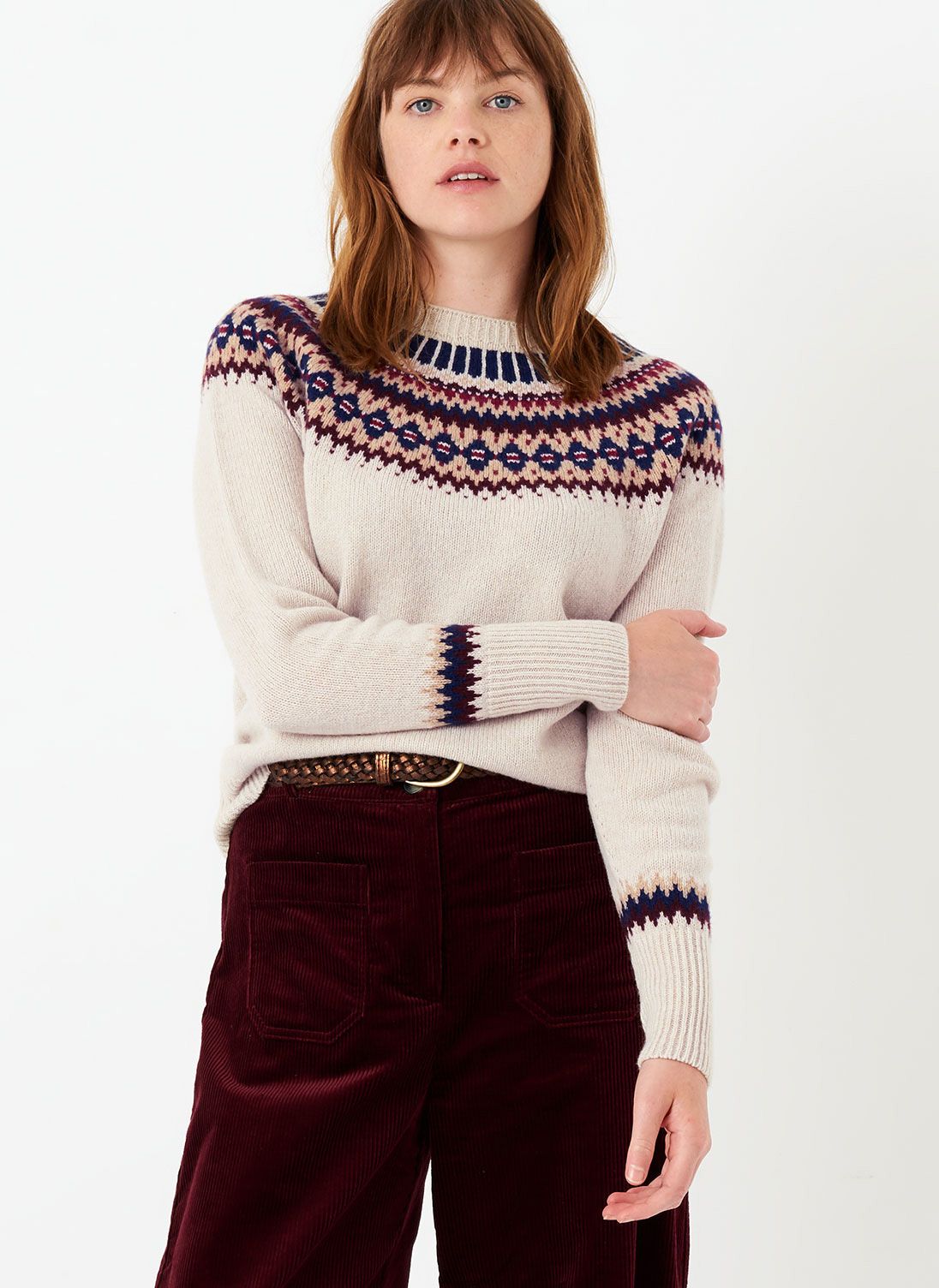 Brora lambswool outlet fair isle cardigan