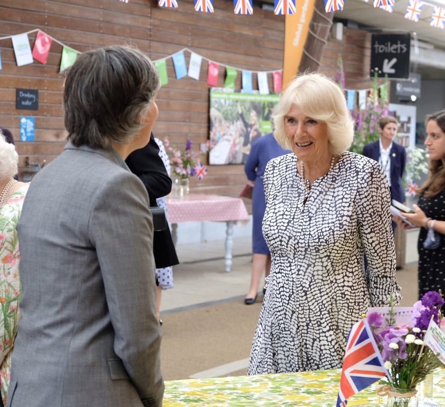 Kate in white for receptions at the Eden Project