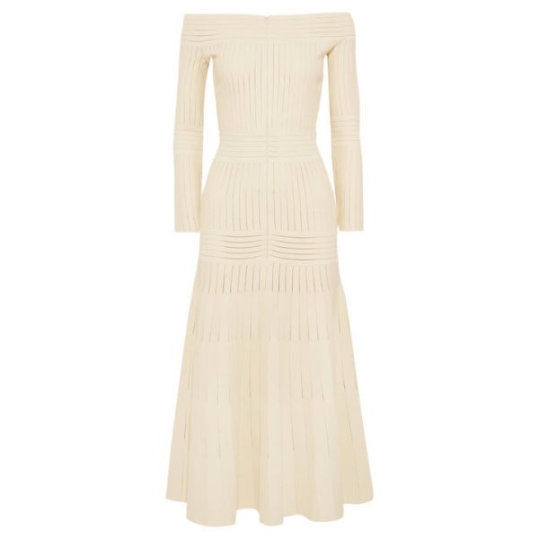 Kate Middleton's white off-the-shoulder dress by Barbara Casasola