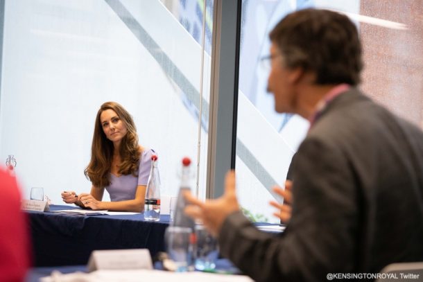 Kate's brilliant in blue as she marks Early Childhood Centre launch
