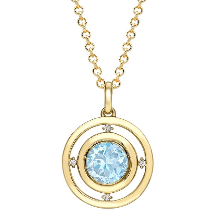 Kiki McDonough Apollo Blue Topaz Pendant Necklace