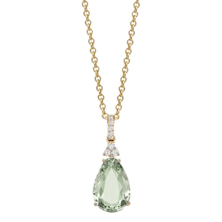 Kiki McDonough Candy Mini Green Amethyst and Diamond Pendant Necklace