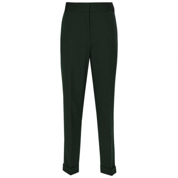 Trousers | Womens COS TAILORED WOOL TROUSERS DARK GREEN ~ Theatre Collective