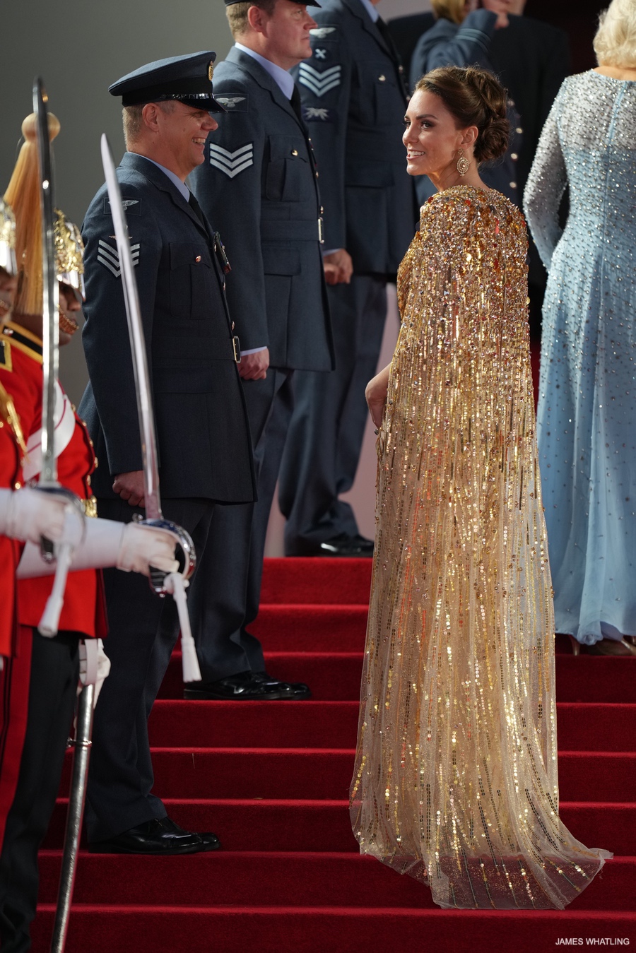 Kate Middleton's gold dress: Jenny Packham Goldfinger sequin gown