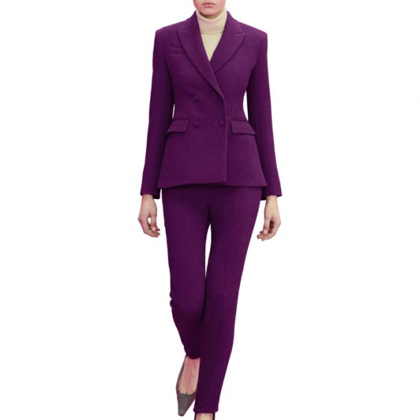 Kate Middleton's purple suit by Emilia Wickstead